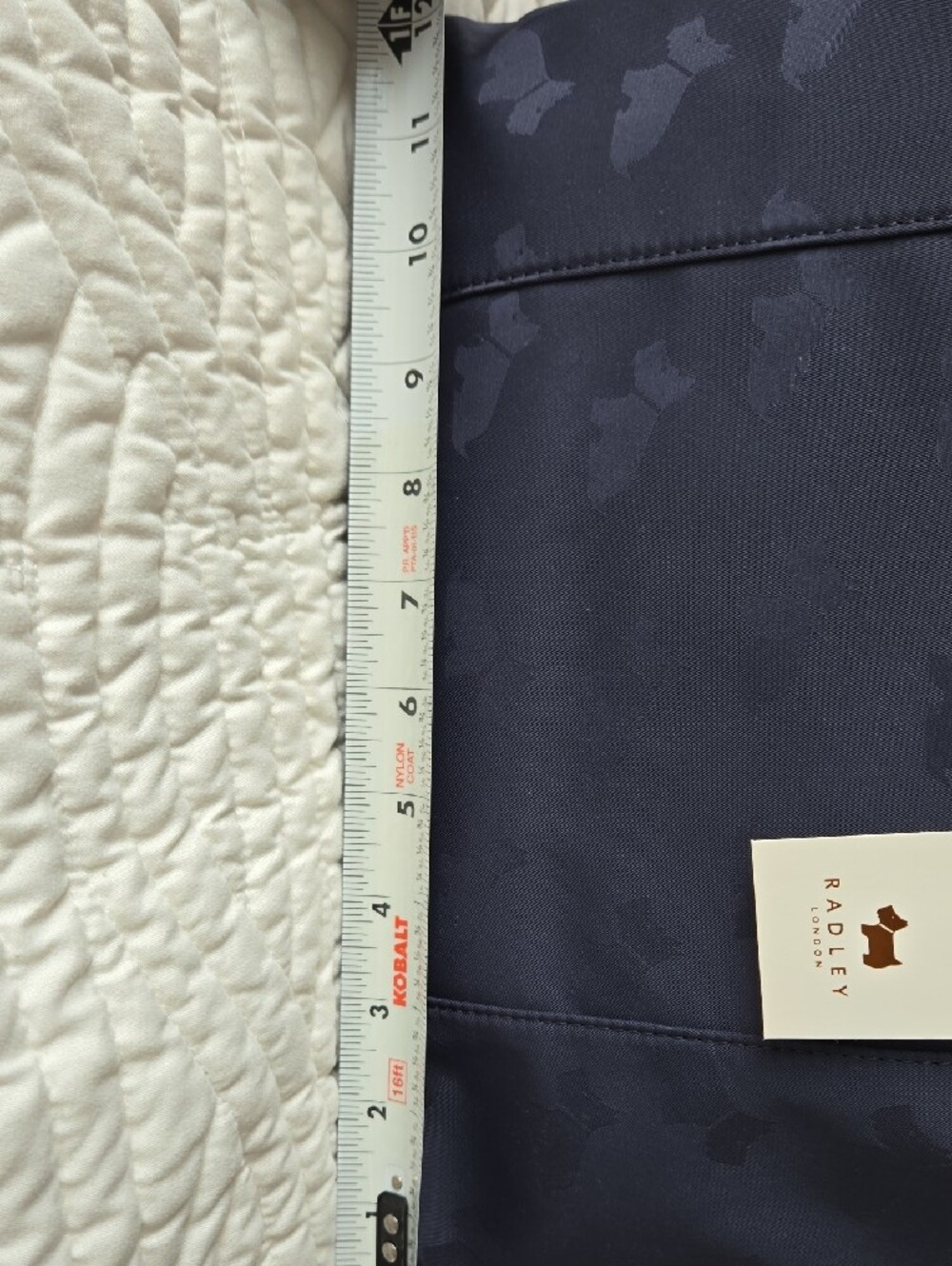 RADLEY LONDON Navy Scottie Jacquard Tote with Leather Trim - Picture 3 of 8